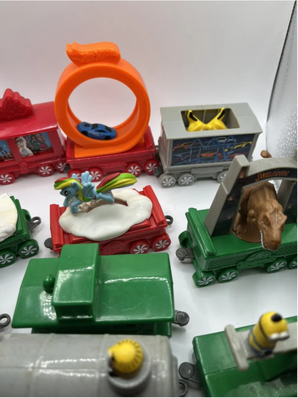 McDonald's 2017 Holiday Express Christmas Train Barbie Minions Ponies Lot of 11